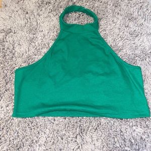 Green crop top!